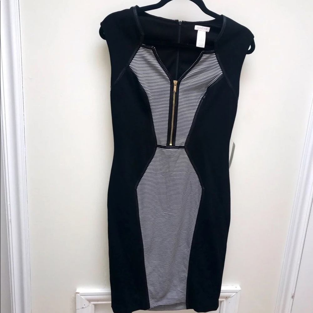 NWT: Vintage Cache Black & White Work Dress